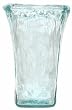 Clear Spanish Glass Small Square Vase 9"H x 5 1/2" x 5 1/2"
