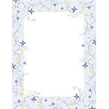 Design Paper, Invitations, Newsletters,Blue Linnea, 100 sheets/Pk GEO45489