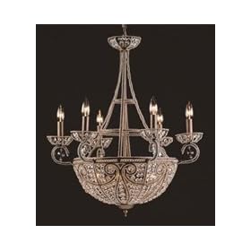 ELK Lighting Elizabethan Ten Light Chandelier in Dark Bronze
