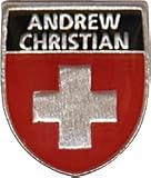 Andrew Christian Vintage Cross Shield Logo Lapel Pin