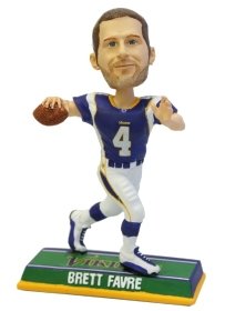 Minnesota Vikings Brett Favre Forever Collectibles End Zone Edition Bobble Head