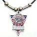 New England Patriots Leather Necklace w/Beads & Pewter Pendant - NFL Football Fan Shop Sports Team Merchandise