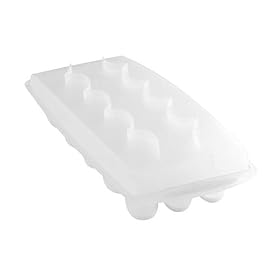 Ice Tray with Flexible Base & Serving Lid (White)