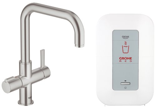 Grohe 30145DC0 Kochendes Wasser sofort Red Duo Armatur und Single-Boiler 4 L, supersteel