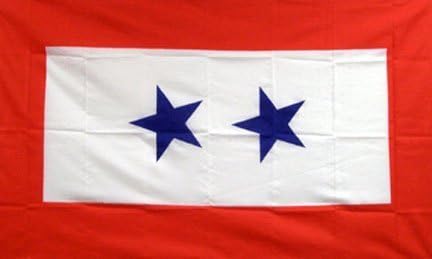 Freeshipping - 3x5ft Polyester Blue 2 Stars Service Flag #F1320