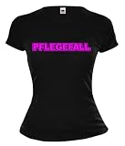 Girlie T-Shirt Pflegefall-XL-Black-Neonpink