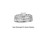 Stunning 2 Pc.CZ Genuine 925 Sterling Silver Bridal Set.