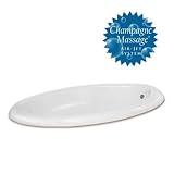 American Bath Factory B5-5604-WX-SP Galilee Champagne Drop-In Bathtub, White, Standard Blower