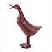 CARVED WOODEN BURGUNDY DUCK B37-664