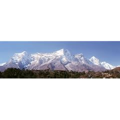 Panoramic View of Snow Covered Mountains, Everest View Hotel, Kongde Ri, Khumbu, Nepal