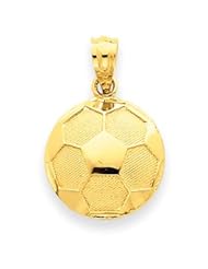 14k Gold Soccer Ball Pendant