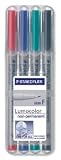 Staedtler 316 Lumocolor Pen Non-permanent Fine 0.6mm Line Assorted Ref 316WP4 [Wallet 4]