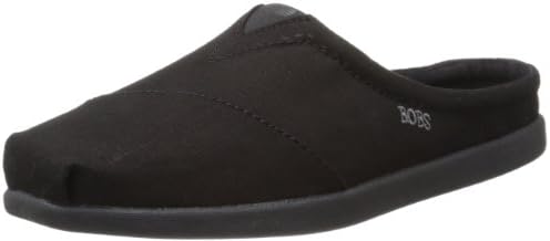 BOBS from Skechers Women's World Kickers Flat,Black/Black,7.5 M US