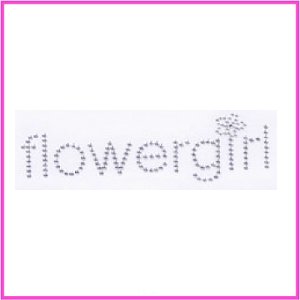 Flowergirl Sparkle Iron On Decal