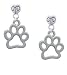 Medium Open Paw - Silver Plated Mini Heart Charm Earrings [Jewelry]