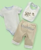 First Impressions Baby Boy 3-Piece Striped Bib & Bodysuit Set