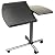 Split-Top Laptop Caddy! Portable Adjustable Rolling Computer Desk (Black/Silver)