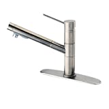 Pegasus78PW568EXPull-OutSprayKitchenFaucetwithDeckPlate,BrushedNickel