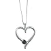 1/5 Ct. Black & White Diamond Heart Shaped Pendant With 18\