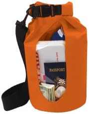 nod Heavy Duty Vinyl Waterproof 15 Liter Orange Dry Bag With Adjustable Strap and Snap Buckle