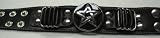 Black Leather Pentagram Wristband Bracelet Pentacle
