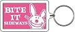 it's happy bunny 'Bite It Sideways' Lucite Key Chain