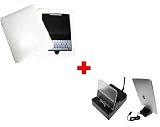Premium Quality Universal Dock for Apple iPhone 3Gs, 4G and iPad with Ipad Crocodile Skin Pattern Executive Hard Cover Case (White)