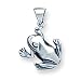 Sterling Silver Antiqued Frog Charm with 20 inch Sterling Silver Chain