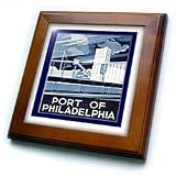 WPA Philly Poster - 8x8 Framed Tile