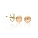 14K Gold Genuine Freshwater Cultured Pink 5-5.5 mm Button Pearl Stud Earrings