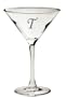 Culver Inc., Monogram "T" 2 Piece Martini Glass Set