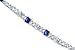 Radiant Brilliance Multishape Created Sapphire & White CZ Gemstone Bracelet in Sterling Silver