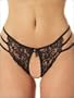 Expose Crotchless Panty , ONE SIZE, BLACK