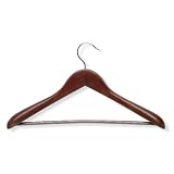 Honey-Can-Do HNGZ01232 Contoured Suit Hangers with Non-slip Bar, 2-Pack, Cherry
