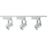 Royal Pacific 7924WH-A Low Voltage 4-Foot 1 Floating Feed, 3 50-Watt MR16 Mesh Roundback Heads Straight Track Light Pack, White Finish