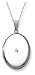 14k White Gold Diamond-Accent Oval Locket, 20