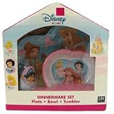 3 pcs Princess Dinnerware Set - Plate , Bowl & Tumbler