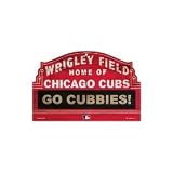 WinCraft Chicago Cubs Wrigley Wood Sign
