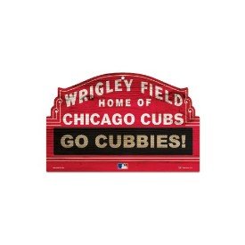 WinCraft Chicago Cubs Wrigley Wood Sign