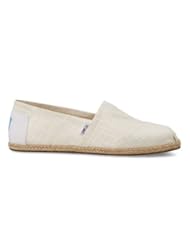 Toms White Linen Mens Classics Shoes 10001325 (SIZE: 13)