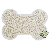 ORE Pet Recycled Rubber Pet Placemat Mini Bone - White
