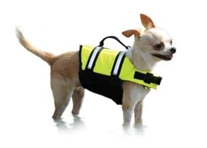 Paws Aboard Medium Designer Doggy Life Jacket Neon Yellow by Paws Aboard