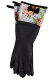 Jessie Steele Cottage Rose Lace Rubber Gloves with Bow