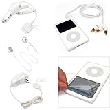 Bargaincell- 5-Piece Value Combo Pack Of Apple iPod Video (30/60GB) - Includes: Vehicle Cigarette Lighter Power Charger with IC Chip + Home Wall Travel Plug in Ac Charger + Video AV (Audio/Video) Cable + Screen Protector + Handsfree Headset