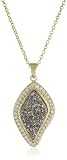 Marcia Moran 18k Gold-Plated Titanium and Cubic Zirconia Leaf Pendant Necklace
