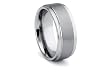 Tungsten Carbide Ring Satin High Polish Beveled edges 8mm