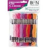 Cotton Embroidery Floss Pack 8.7 Yards 36-Pack: Pastel Colors
