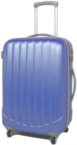 BLAU 360° Rollensystem Reisekoffer Koffer Trolley Trolleys Hartschale XL 65 cm