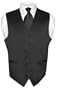 Men's BLACK Dress Vest and NeckTie Set for Suit or Tuxedo