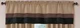Review Miller Home Fashions  / Jacaranda Collection Black, Camel & Chocolate Micro Suede Curtains Striped Window Valance